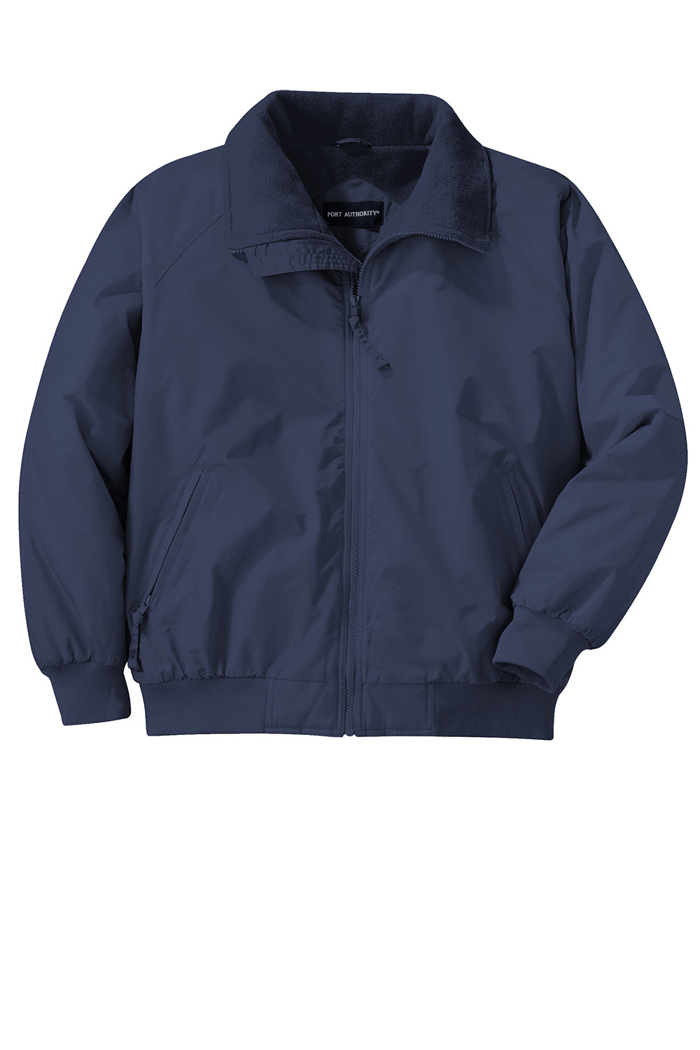 Port Authority J754/TLJ754 Mens Challenger Wind & Water Resistant Full Zip Jacket True Navy Blue Flat Front