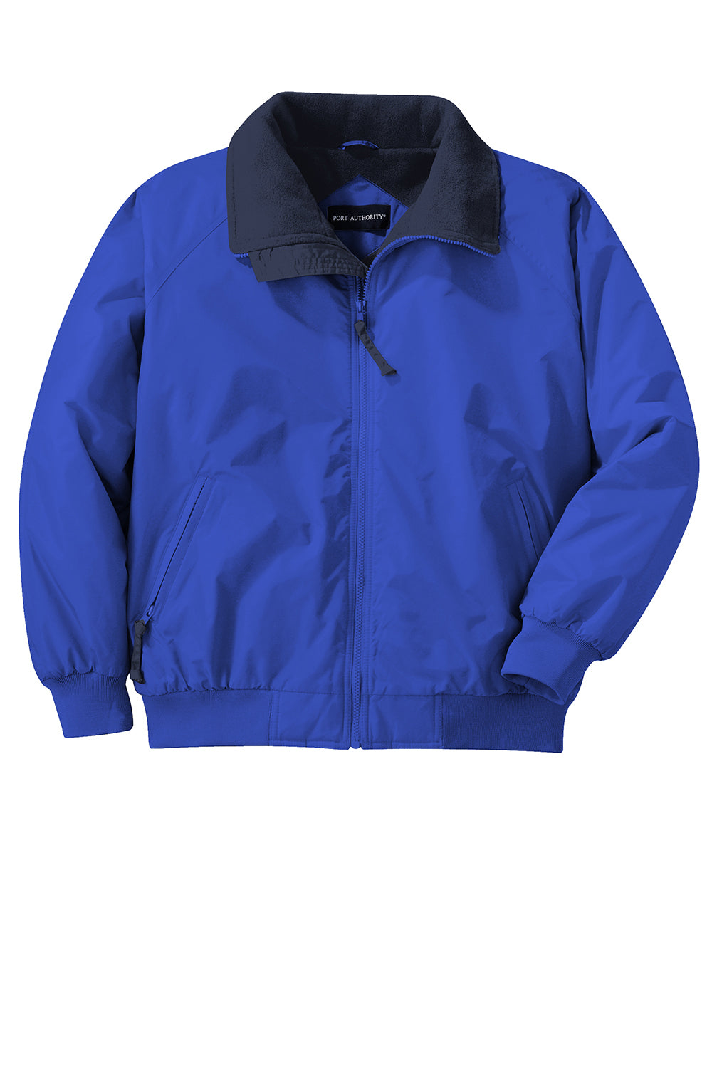 Port Authority J754/TLJ754 Mens Challenger Wind & Water Resistant Full Zip Jacket True Royal Blue/True Navy Blue Flat Front