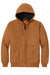 CornerStone J763H/TLJ763H Mens Duck Cloth Full Zip Hooded Jacket Duck Brown Flat Front