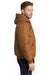 CornerStone J763H/TLJ763H Mens Duck Cloth Full Zip Hooded Jacket Duck Brown Model Side