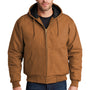 CornerStone Mens Duck Cloth Full Zip Hooded Jacket - Duck Brown