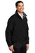 Port Authority J764/TLJ764 Mens Legacy Wind & Water Resistant Full Zip Hooded Jacket Black/Steel Grey Model 3q