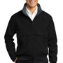 Port Authority Mens Legacy Wind & Water Resistant Full Zip Hooded Jacket - Black/Steel Grey