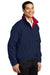 Port Authority J764/TLJ764 Mens Legacy Wind & Water Resistant Full Zip Hooded Jacket Dark Navy Blue/Red Model 3q