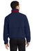 Port Authority J764/TLJ764 Mens Legacy Wind & Water Resistant Full Zip Hooded Jacket Dark Navy Blue/Red Model Back