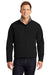 Port Authority J790/TLJ790 Mens Glacier Wind & Water Resistant Full Zip Jacket Black/Chrome Grey Model Front