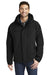 Port Authority J792/TLJ792 Mens Nootka Waterproof Full Zip Hooded Jacket Black Model Front