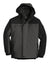 Port Authority J792/TLJ792 Mens Nootka Waterproof Full Zip Hooded Jacket Graphite Grey/Black Flat Front