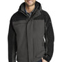 Port Authority Mens Nootka Waterproof Full Zip Hooded Jacket - Graphite Grey/Black