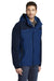 Port Authority J792/TLJ792 Mens Nootka Waterproof Full Zip Hooded Jacket Regatta Blue/Navy Blue Model 3q