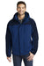 Port Authority J792/TLJ792 Mens Nootka Waterproof Full Zip Hooded Jacket Regatta Blue/Navy Blue Model Front