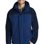 Port Authority Mens Nootka Waterproof Full Zip Hooded Jacket - Regatta Blue/Navy Blue