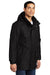 Port Authority J799 Mens Waterproof Full Zip Hooded Jacket Black Model 3q