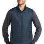 Port Authority Mens Water Resistant Packable Puffy Full Zip Vest - Regatta Blue/River Navy Blue