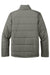 Port Authority J852 Mens Water Resistant Full Zip Puffer Jacket Shadow Grey Flat Back