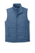 Port Authority J853 Mens Water Resistant Full Zip Puffer Vest Dusk Blue Flat Front