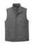 Port Authority J853 Mens Water Resistant Full Zip Puffer Vest Shadow Grey Flat Front