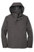 Port Authority J900 Mens Collective Waterproof Full Zip Hooded Jacket Graphite Grey Flat Front