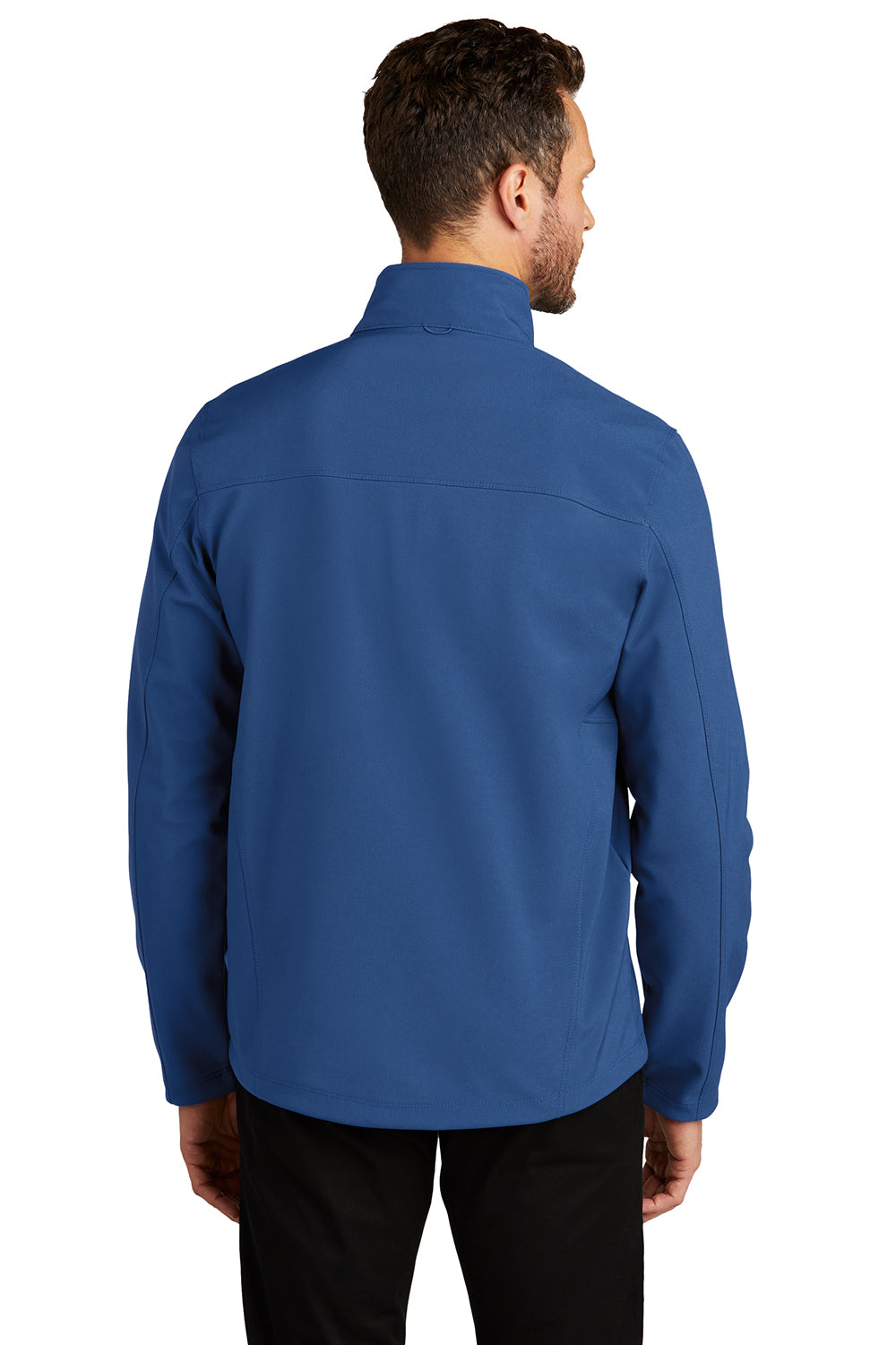 Port Authority J901 Mens Collective Wind & Water Resistant Full Zip Jacket Night Sky Blue Model Back