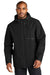 Port Authority J920 Mens Collective Tech Full Zip Outer Shell Hooded Jacket Deep Black Model Front