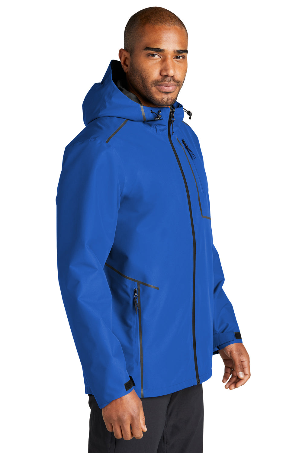 Port Authority J920 Mens Collective Tech Full Zip Outer Shell Hooded Jacket True Royal Blue Model 3q