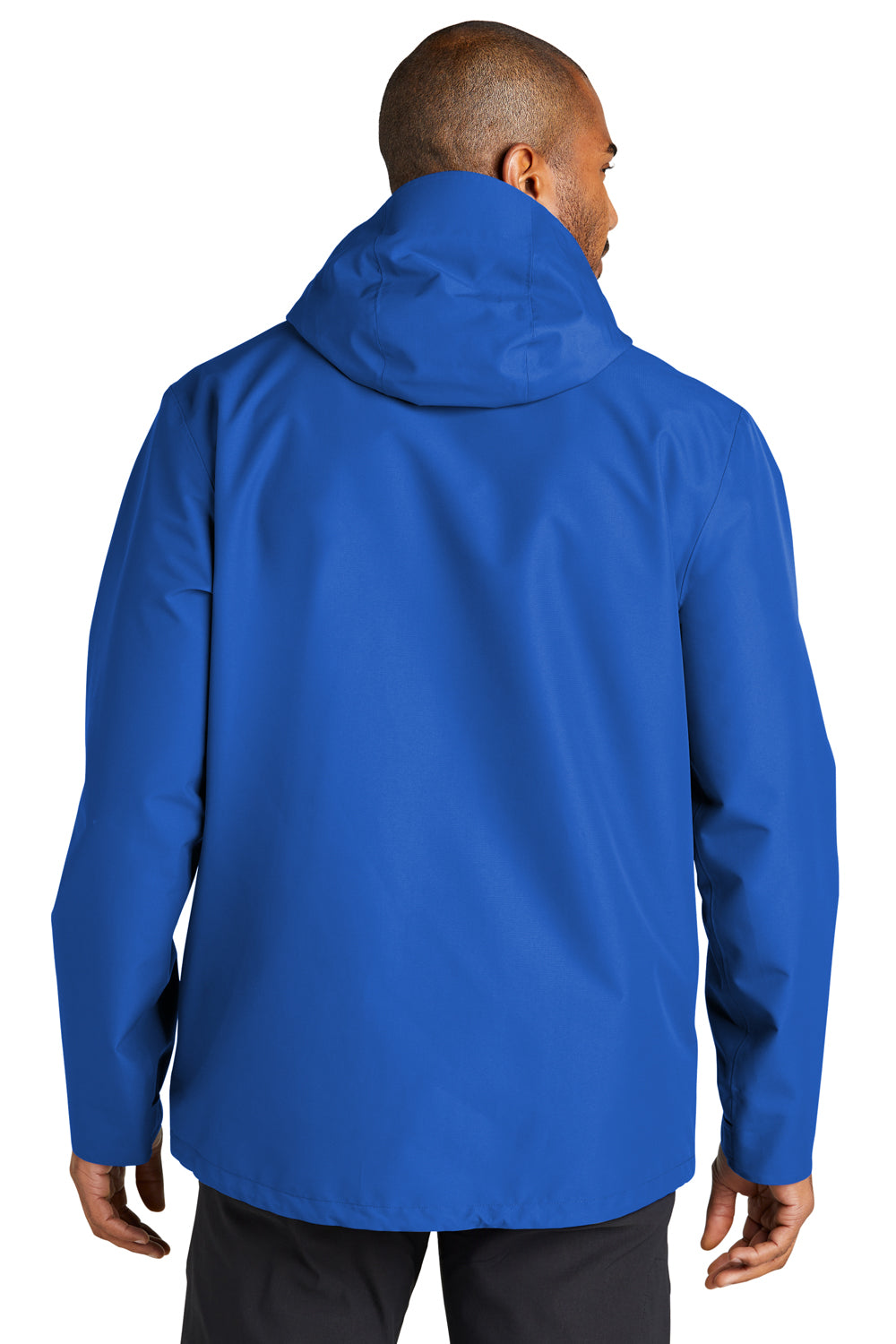 Port Authority J920 Mens Collective Tech Full Zip Outer Shell Hooded Jacket True Royal Blue Model Back