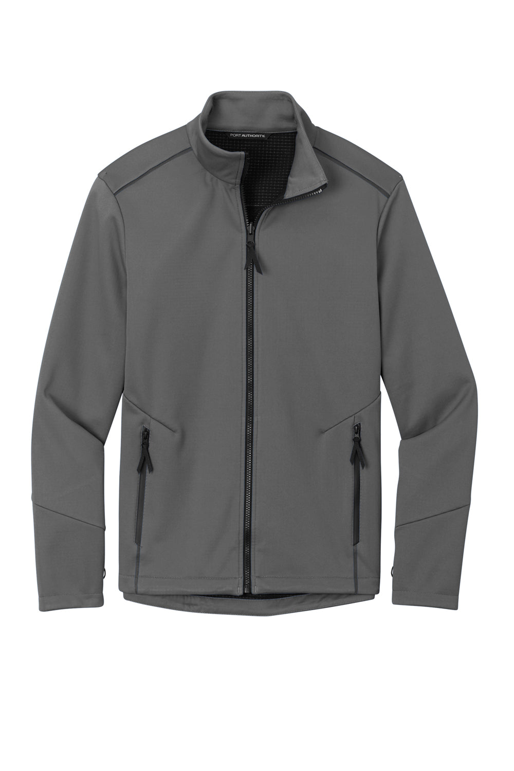 Port Authority J921 Mens Collective Tech Waterproof Full Zip Soft Shell Jacket Graphite Grey Flat Front