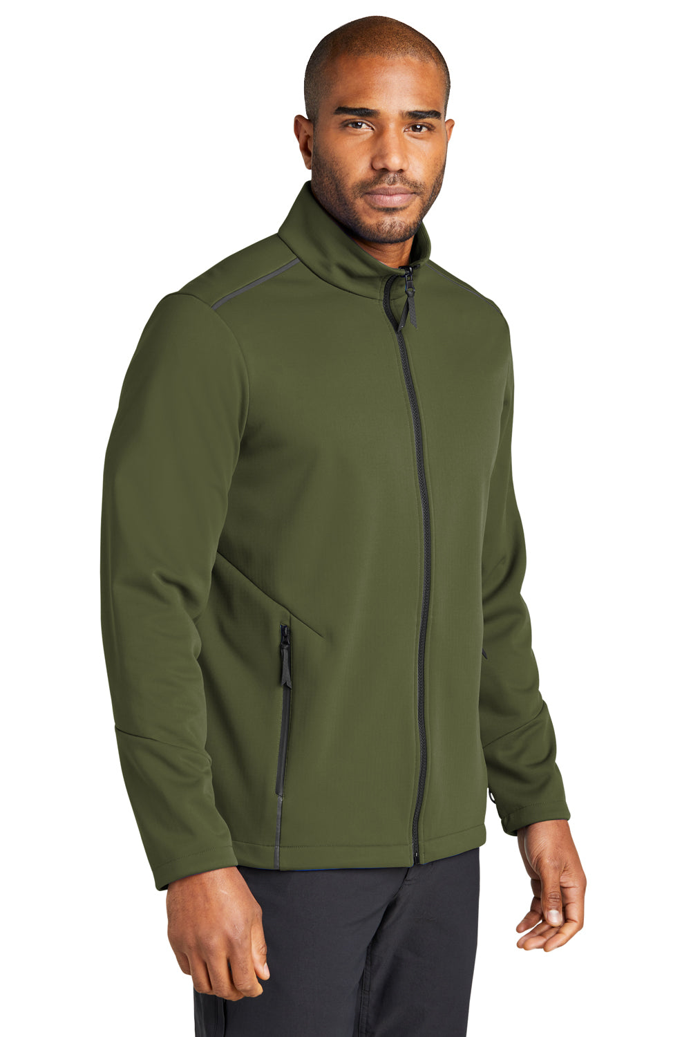 Port Authority J921 Mens Collective Tech Waterproof Full Zip Soft Shell Jacket Olive Green Model 3q