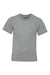 Jerzees 21B/21BR Youth Dri-Power Moisture Wicking Short Sleeve Crewneck T-Shirt Heather Grey Flat Front