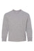 Jerzees 29BL/29BLR Youth Dri-Power Moisture Wicking Long Sleeve Crewneck T-Shirt Heather Grey Flat Front