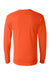 Jerzees 29LS/29L/29LSR Mens Dri-Power Moisture Wicking Long Sleeve Crewneck T-Shirt Burnt Orange Flat Back