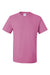 Jerzees 29M/29MR/29MT Mens Dri-Power Moisture Wicking Short Sleeve Crewneck T-Shirt Azalea Pink Flat Front