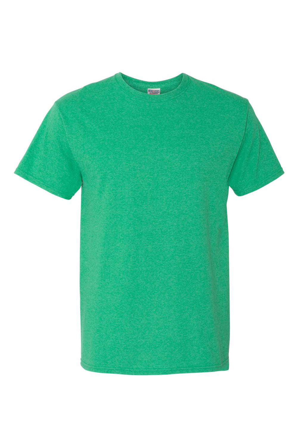 Jerzees 29M/29MR/29MT Mens Dri-Power Moisture Wicking Short Sleeve Crewneck T-Shirt Heather Irish Green Flat Front