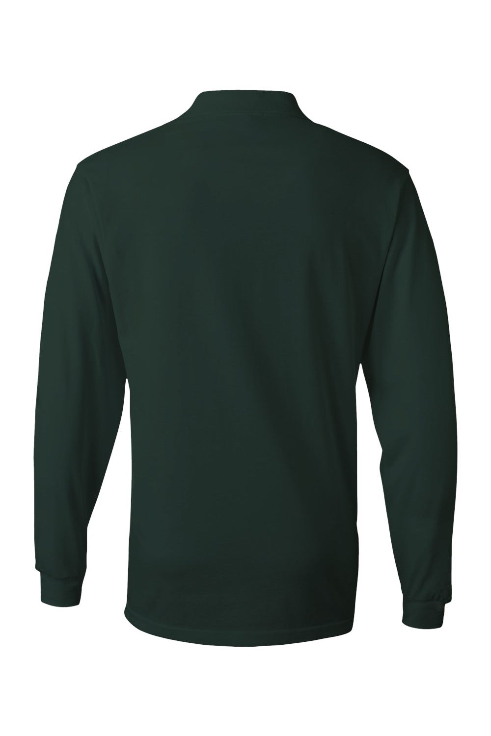 Jerzees 437ML/437MLR Mens SpotShield Stain Resistant Long Sleeve Polo Shirt Forest Green Flat Back