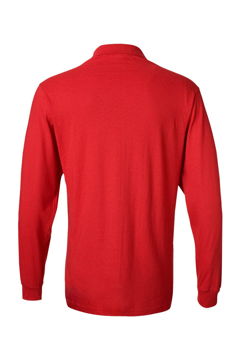 Jerzees 437ML/437MLR Mens SpotShield Stain Resistant Long Sleeve Polo Shirt True Red Flat Back