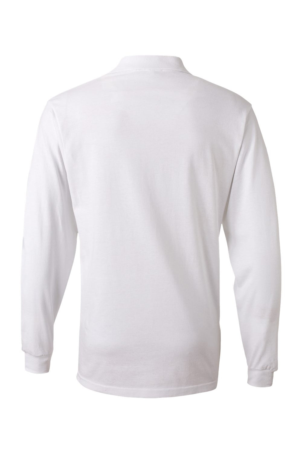 Jerzees 437ML/437MLR Mens SpotShield Stain Resistant Long Sleeve Polo Shirt White Flat Back