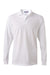 Jerzees 437ML/437MLR Mens SpotShield Stain Resistant Long Sleeve Polo Shirt White Flat Front