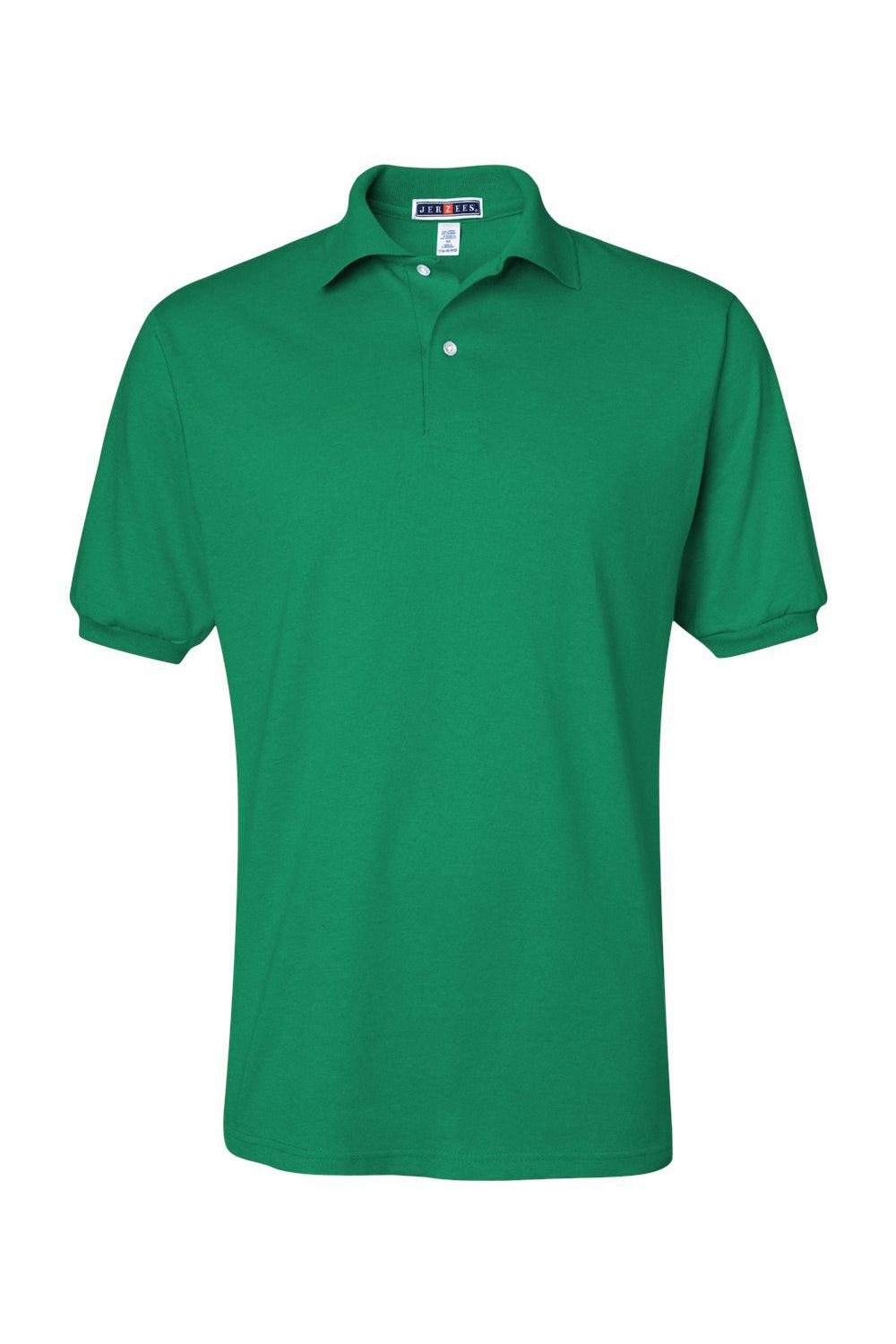 Jerzees 437M/437/437MSR Mens SpotShield Stain Resistant Short Sleeve Polo Shirt Kelly Green Flat Front