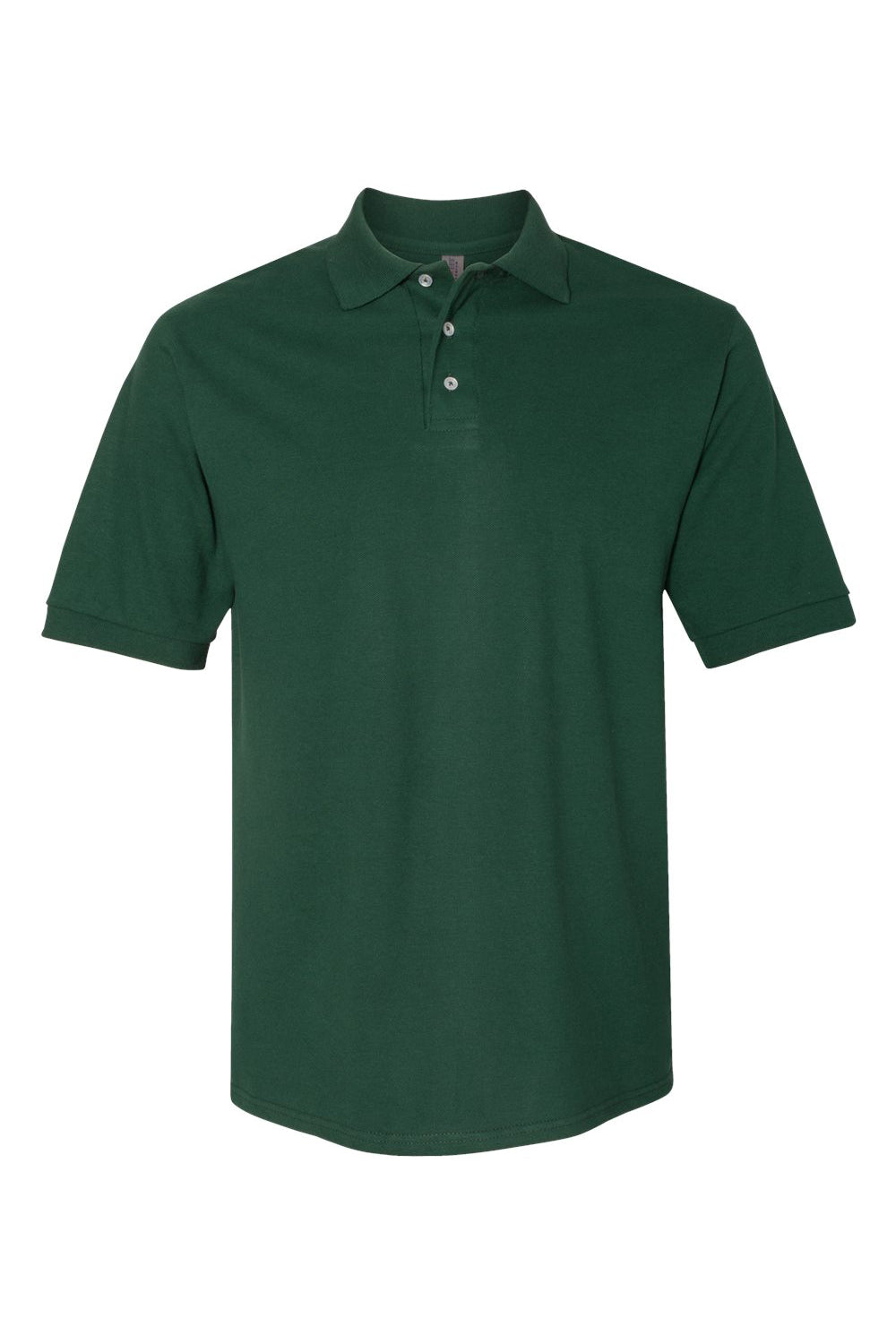 Jerzees 443MR/443M Mens Short Sleeve Polo Shirt Forest Green Flat Front