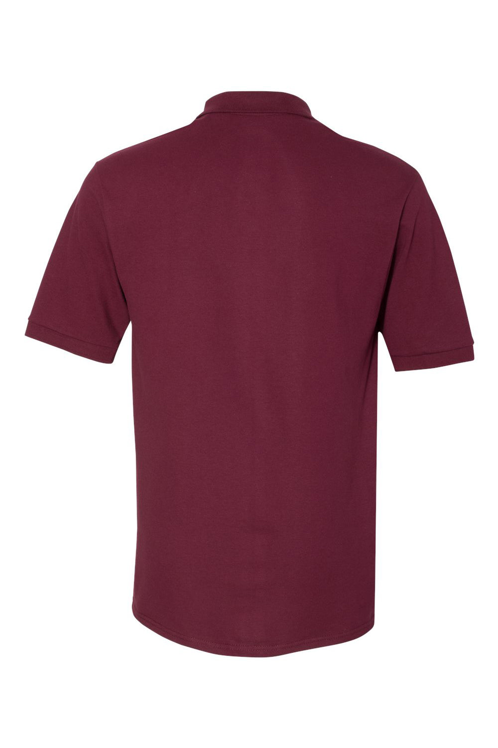 Jerzees 443MR/443M Mens Short Sleeve Polo Shirt Maroon Flat Back