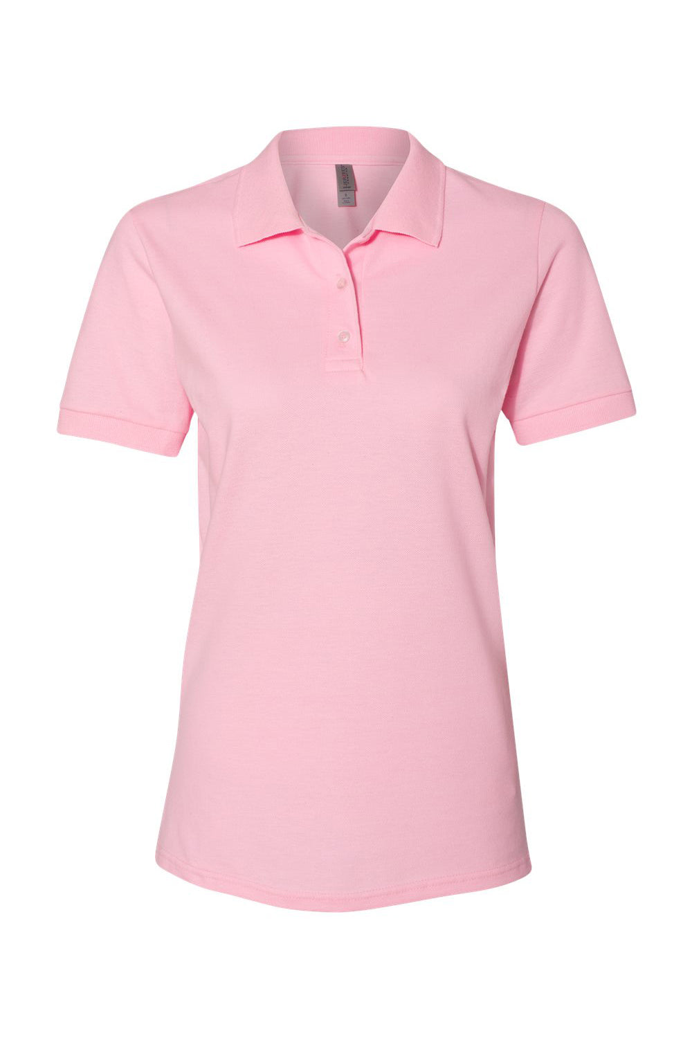 Jerzees 443WR/443W Womens Short Sleeve Polo Shirt Classic Pink Flat Front