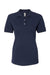 Jerzees 443WR/443W Womens Short Sleeve Polo Shirt Navy Blue Flat Front