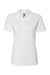 Jerzees 443WR/443W Womens Short Sleeve Polo Shirt White Flat Front