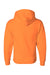 Jerzees 4997M/4997/4997MR Mens Super Sweats NuBlend Pill Resistant Fleece Hooded Sweatshirt Hoodie w/ Pouch Pocket Safety Orange Flat Back