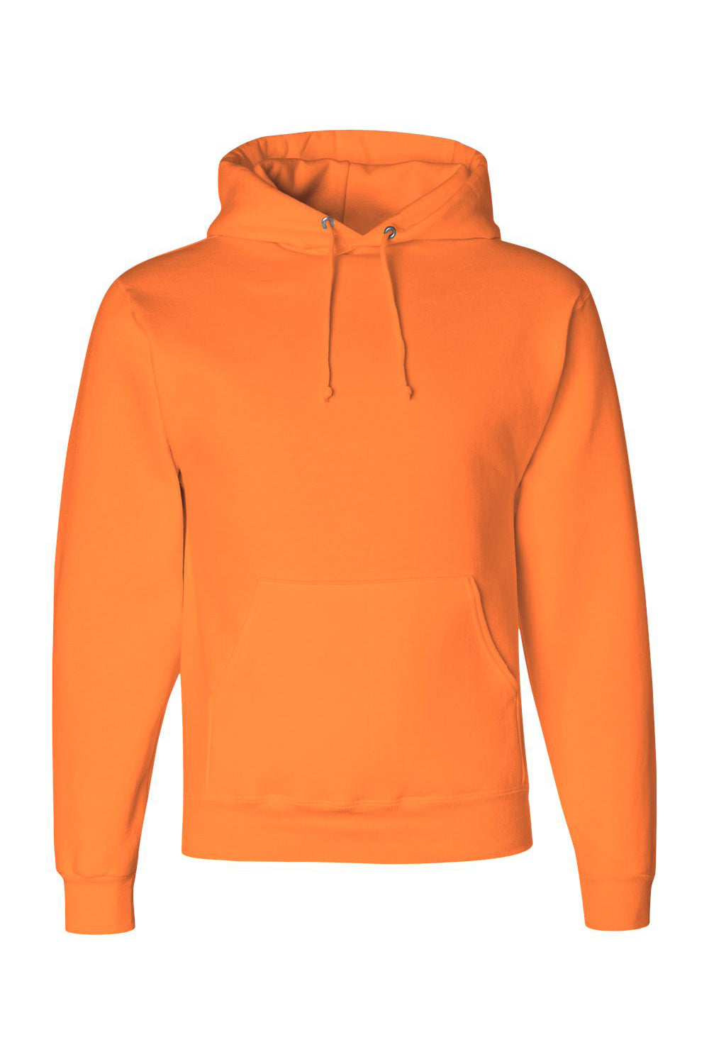 Jerzees 4997M/4997/4997MR Mens Super Sweats NuBlend Pill Resistant Fleece Hooded Sweatshirt Hoodie w/ Pouch Pocket Safety Orange Flat Front