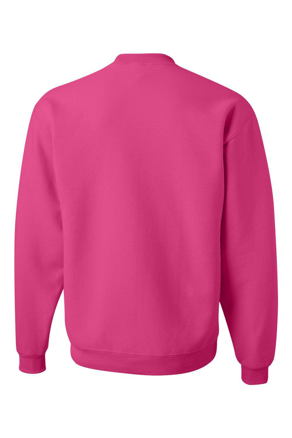 Jerzees 562M/562/562MR Mens NuBlend Fleece Crewneck Sweatshirt Cyber Pink Flat Back