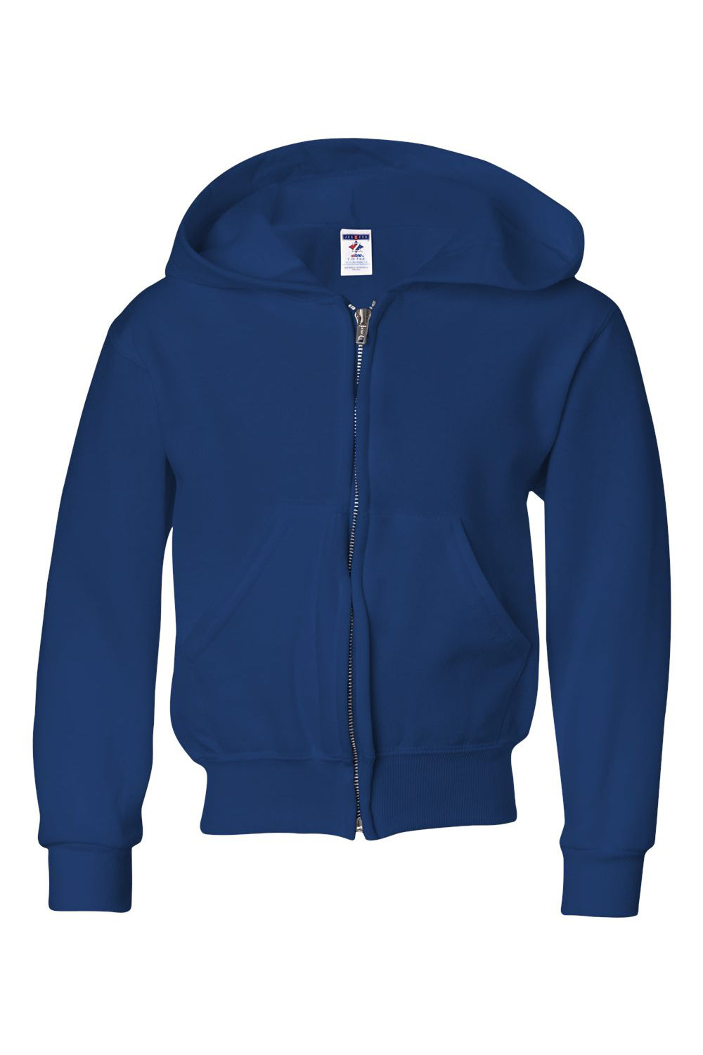 Jerzees 993B/993BR Youth NuBlend Pill Resistant Fleece Full Zip Hooded Sweatshirt Hoodie w/ Pockets Royal Blue Flat Front