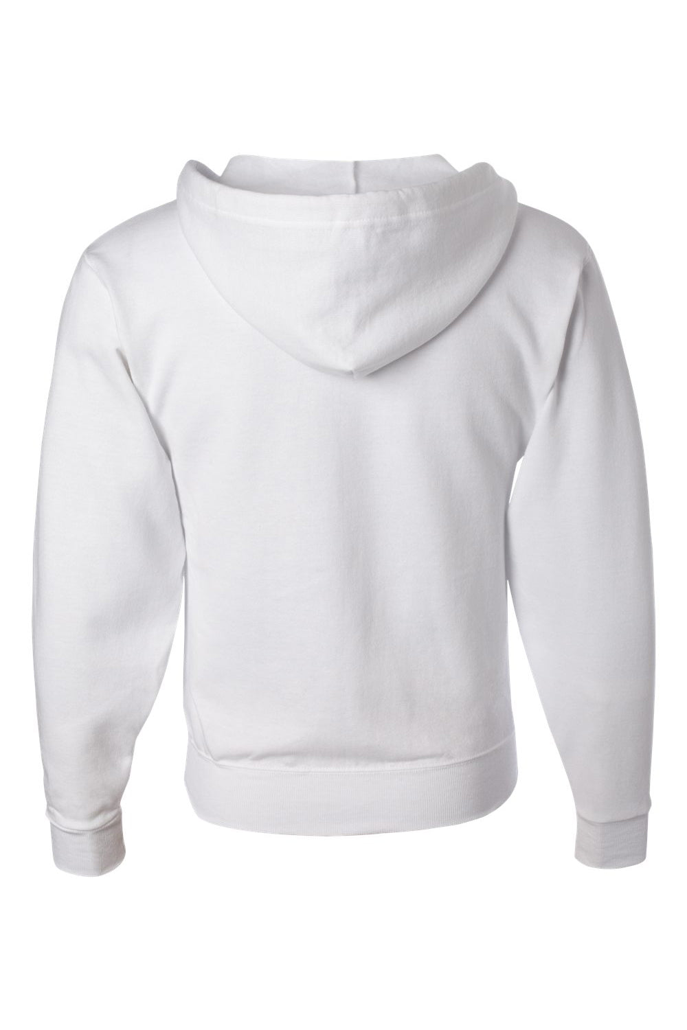 Jerzees 993M/993/993MR Mens NuBlend Pill Resistant Fleece Full Zip Hooded Sweatshirt Hoodie w/ Pockets White Flat Back