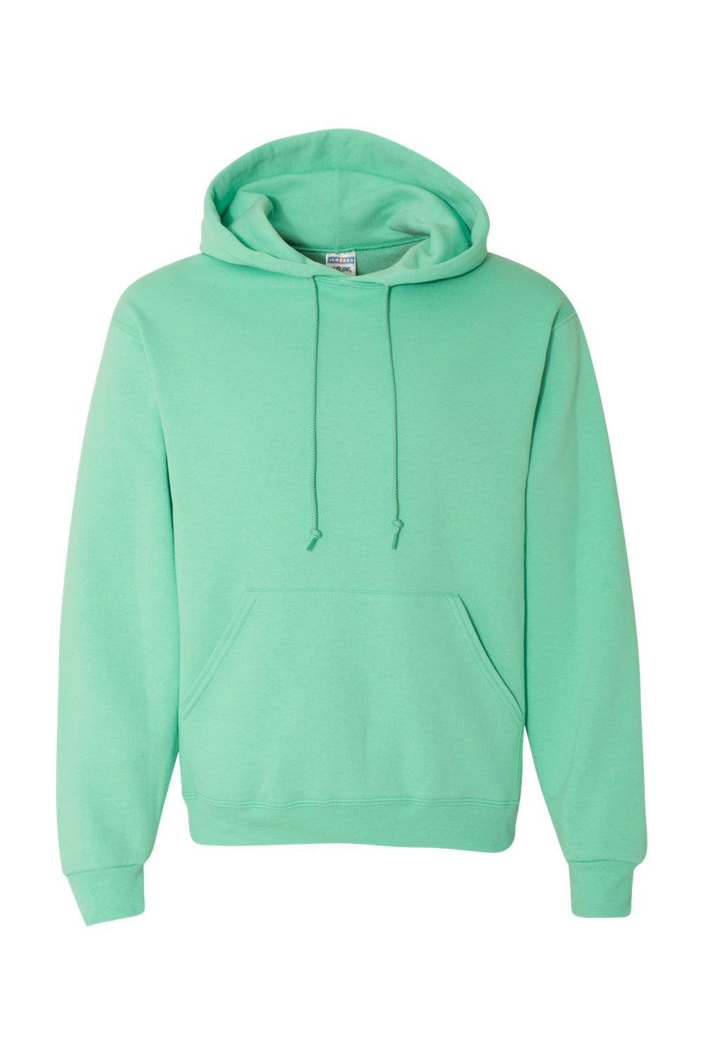 Jerzees 996M/996/996MR Mens NuBlend Pill Resistant Fleece Hooded Sweatshirt Hoodie w/ Pouch Pocket Mint Green Flat Front