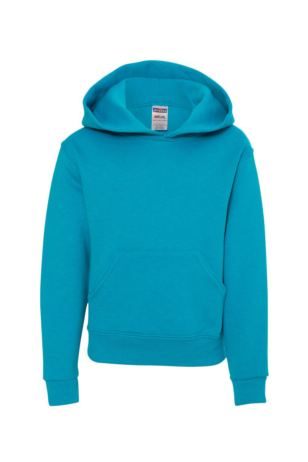 Jerzees 996Y/996YR Youth NuBlend Pill Resistant Fleece Hooded Sweatshirt Hoodie w/ Pouch Pocket California Blue Flat Front